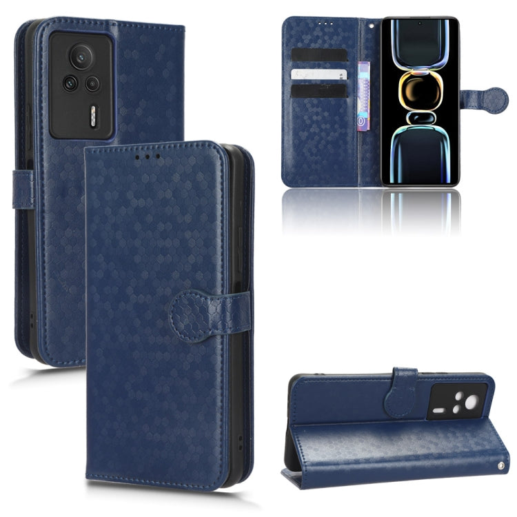 For Xiaomi Redmi K60E 5G Honeycomb Dot Texture Leather Phone Case