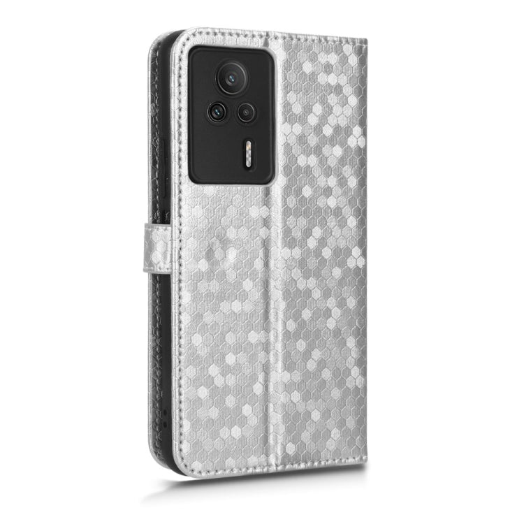 For Xiaomi Redmi K60E 5G Honeycomb Dot Texture Leather Phone Case