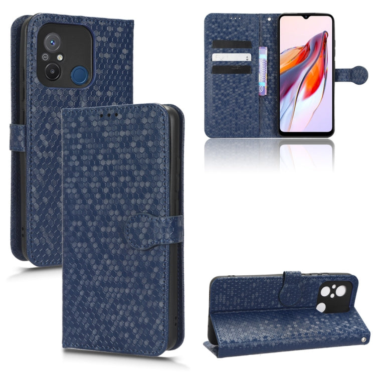 For Xiaomi Redmi 12C / Redmi 11A 4G Global Honeycomb Dot Texture Leather Phone Case