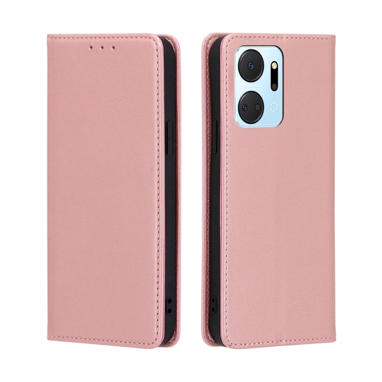 For Honor X7A Skin Feel Magnetic Horizontal Flip Leather Phone Case