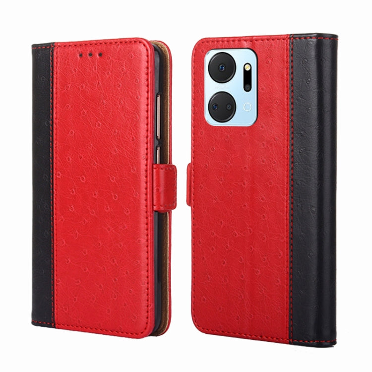 For Honor X7A Ostrich Texture Horizontal Flip Leather Phone Case