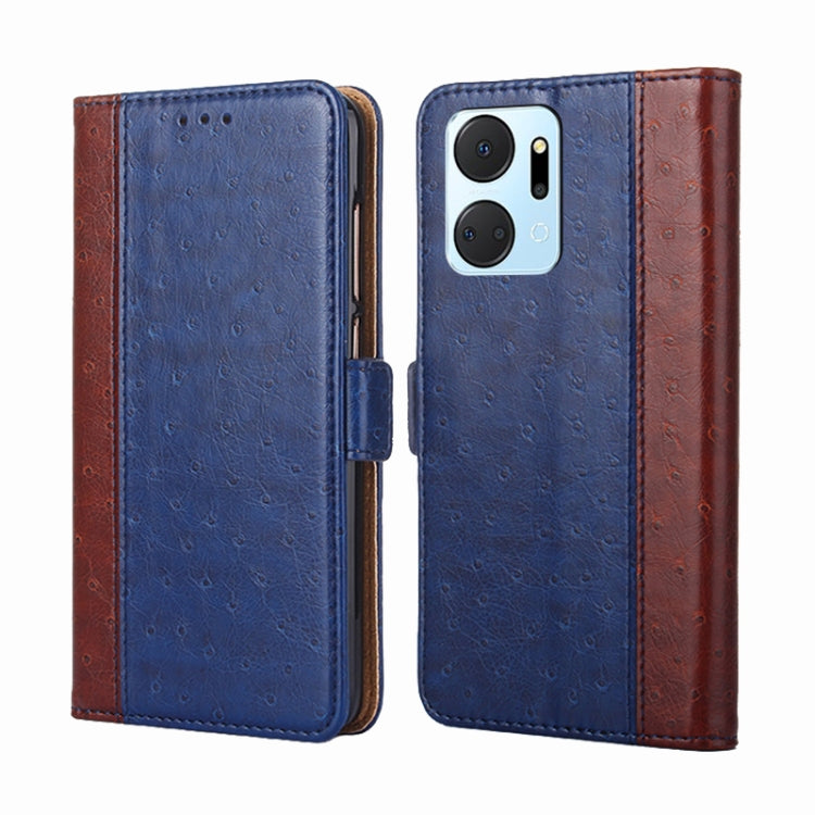 For Honor X7A Ostrich Texture Horizontal Flip Leather Phone Case