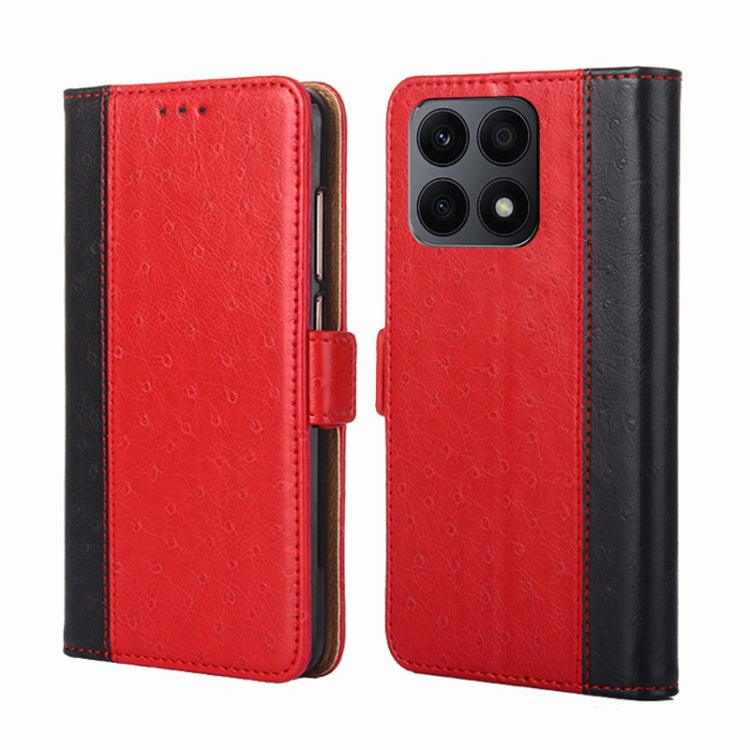 For Honor X8A Ostrich Texture Horizontal Flip Leather Phone Case
