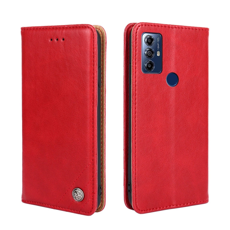 For Motorola Moto G Play 2023 Non-Magnetic Retro Texture Horizontal Flip Leather Case