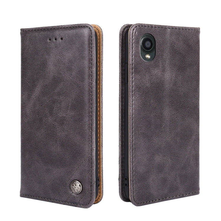For Kyocera Digno BX2-Digno SX2-A101KC Non-Magnetic Retro Texture Horizontal Flip Leather Case