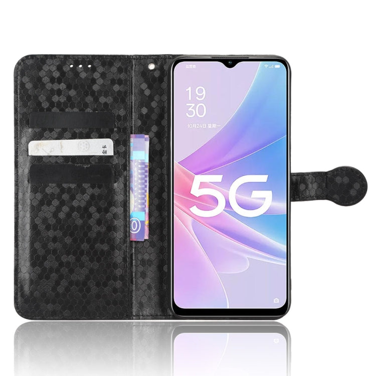 For OPPO A58 5G Honeycomb Dot Texture Leather Phone Case