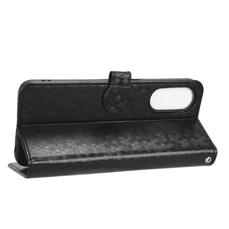 For OPPO A58 5G Honeycomb Dot Texture Leather Phone Case
