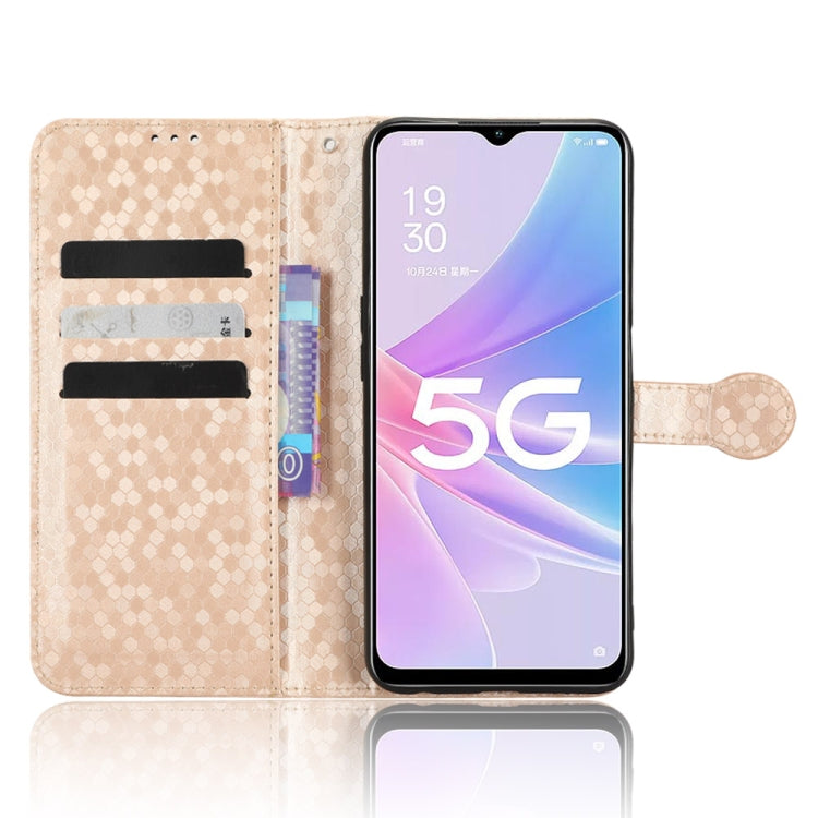 For OPPO A58 5G Honeycomb Dot Texture Leather Phone Case