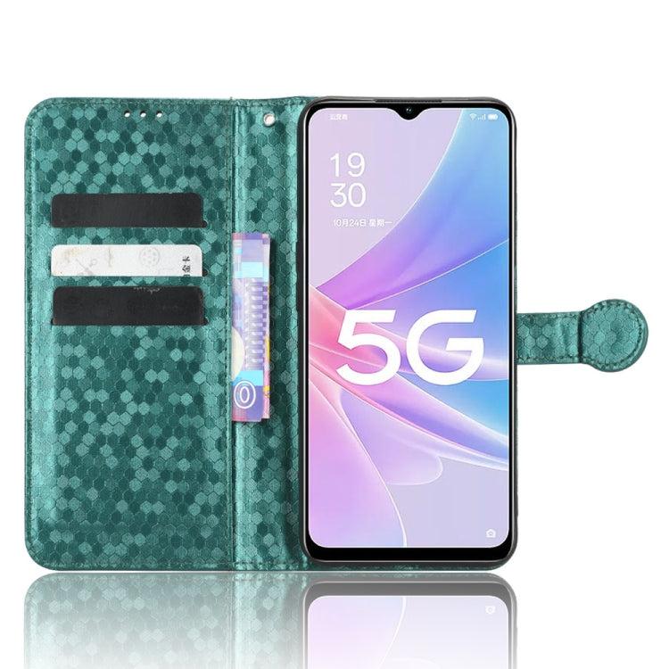 For OPPO A58 5G Honeycomb Dot Texture Leather Phone Case