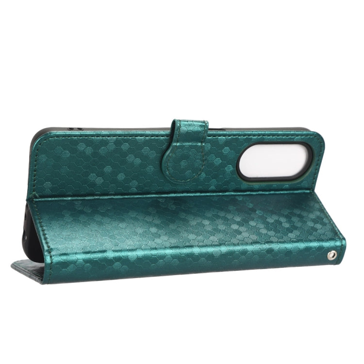 For OPPO A58 5G Honeycomb Dot Texture Leather Phone Case