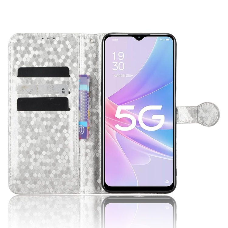 For OPPO A58 5G Honeycomb Dot Texture Leather Phone Case