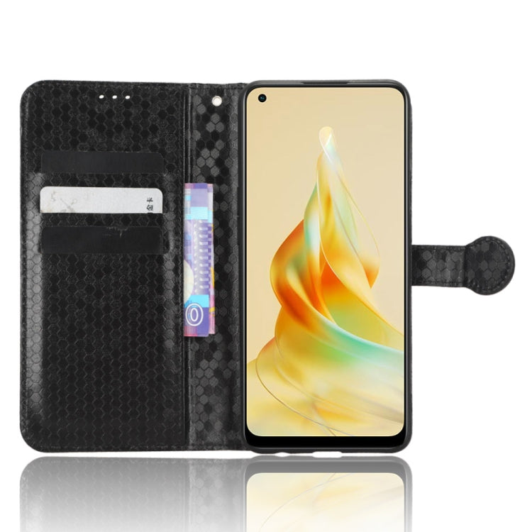 For OPPO Reno8 T 4G Honeycomb Dot Texture Leather Phone Case