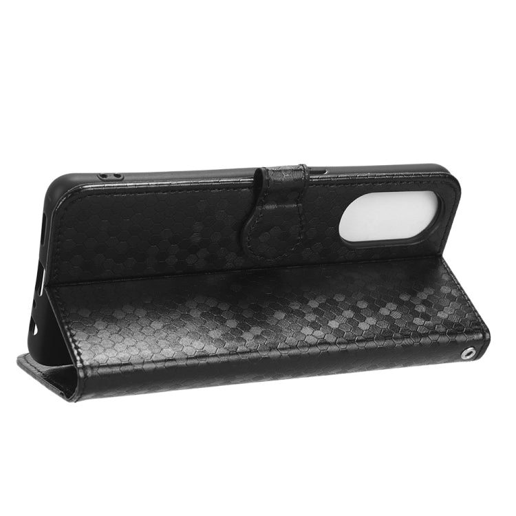 For OPPO Reno8 T 4G Honeycomb Dot Texture Leather Phone Case