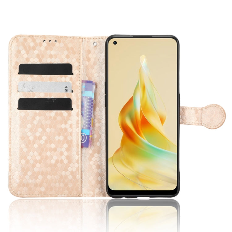 For OPPO Reno8 T 4G Honeycomb Dot Texture Leather Phone Case