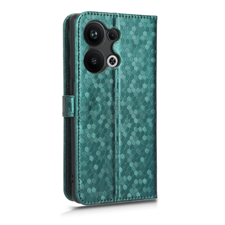 For OPPO Reno9 Pro+ Honeycomb Dot Texture Leather Phone Case