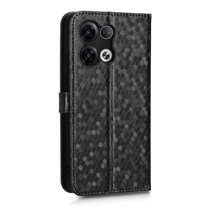 For OPPO Reno8 Pro+ 5G Honeycomb Dot Texture Leather Phone Case