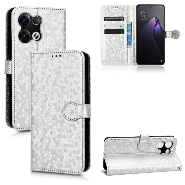 For OPPO Reno8 Pro+ 5G Honeycomb Dot Texture Leather Phone Case
