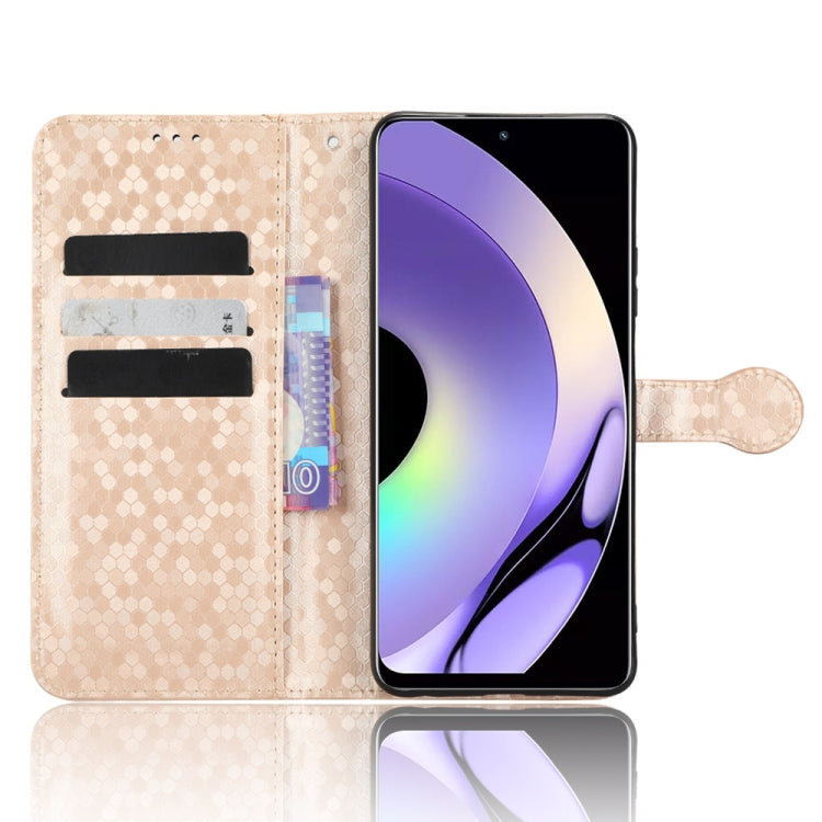 For Realme 10 4G Honeycomb Dot Texture Leather Phone Case