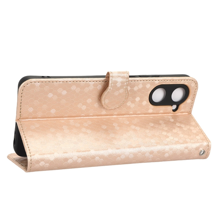 For Realme 10 4G Honeycomb Dot Texture Leather Phone Case