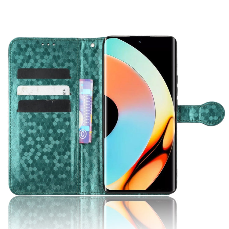 For Realme 10 Pro+ Honeycomb Dot Texture Leather Phone Case