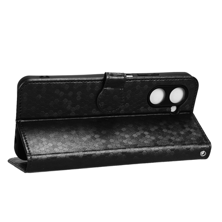 For Realme C22 4G Honeycomb Dot Texture Leather Phone Case