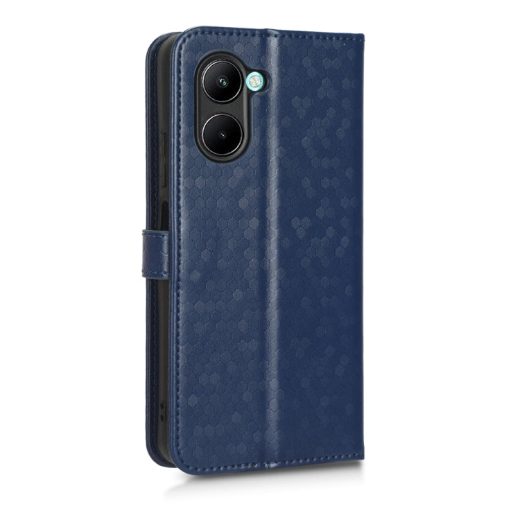For Realme C22 4G Honeycomb Dot Texture Leather Phone Case