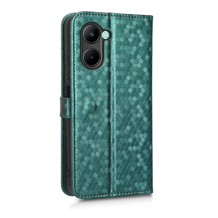 For Realme C22 4G Honeycomb Dot Texture Leather Phone Case
