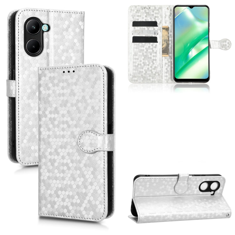 For Realme C22 4G Honeycomb Dot Texture Leather Phone Case