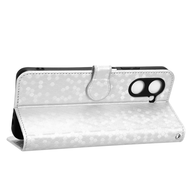 For Realme C22 4G Honeycomb Dot Texture Leather Phone Case