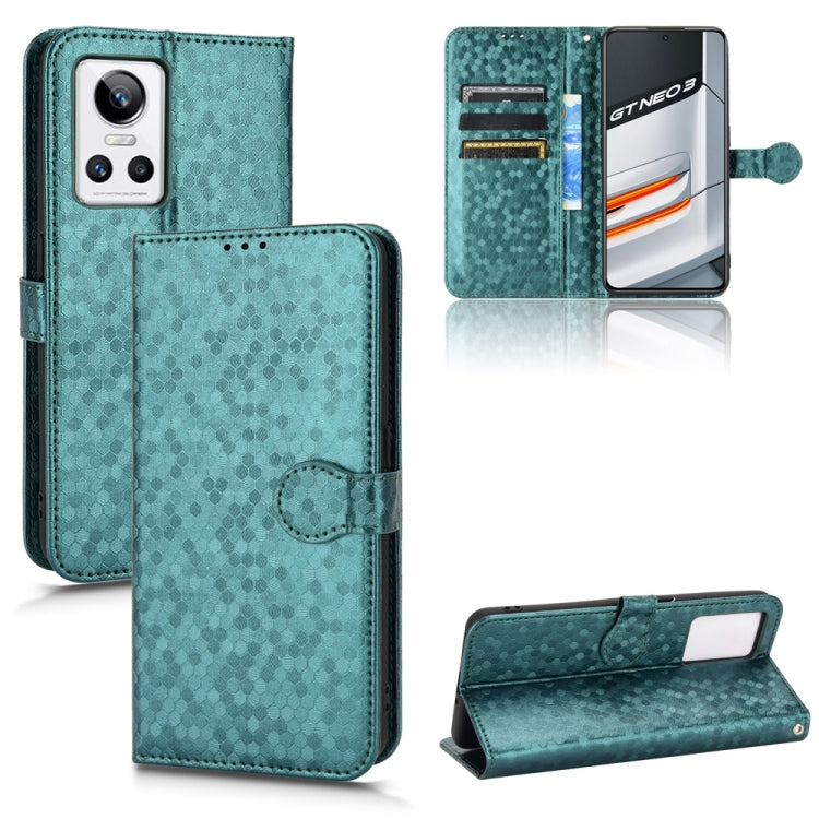 For Realme GT Neo 3 Honeycomb Dot Texture Leather Phone Case