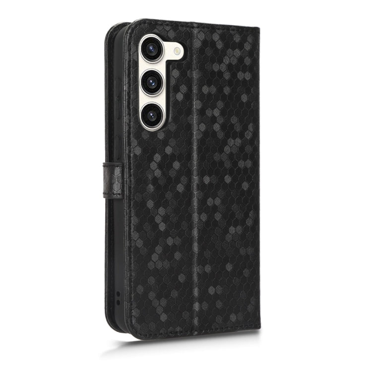 For Samsung Galaxy S23 5G Honeycomb Dot Texture Leather Phone Case