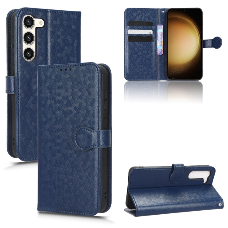 For Samsung Galaxy S23 5G Honeycomb Dot Texture Leather Phone Case