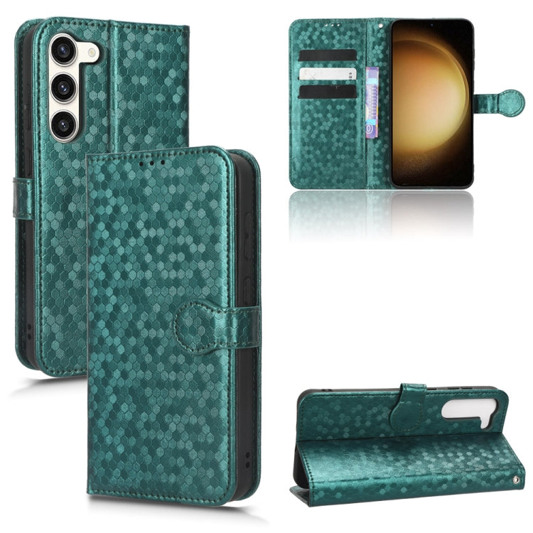 For Samsung Galaxy S23 5G Honeycomb Dot Texture Leather Phone Case