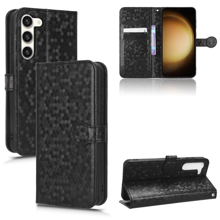 For Samsung Galaxy S23+ 5G Honeycomb Dot Texture Leather Phone Case