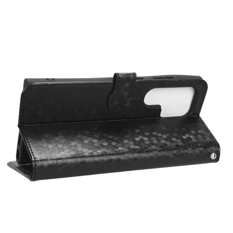 For Samsung Galaxy S23 Ultra 5G Honeycomb Dot Texture Leather Phone Case