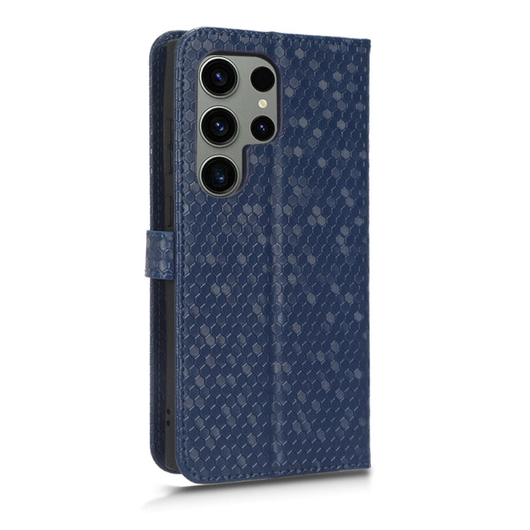 For Samsung Galaxy S23 Ultra 5G Honeycomb Dot Texture Leather Phone Case