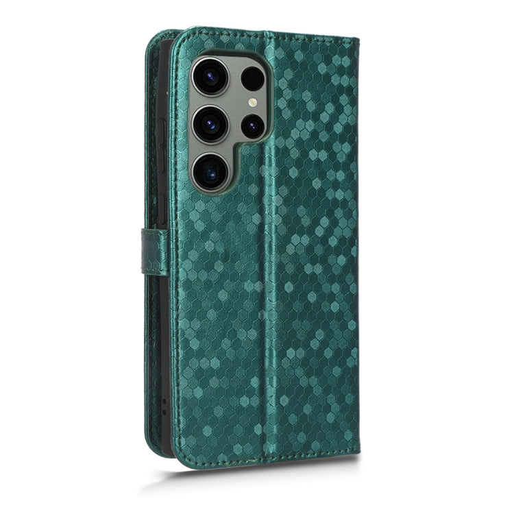 For Samsung Galaxy S23 Ultra 5G Honeycomb Dot Texture Leather Phone Case