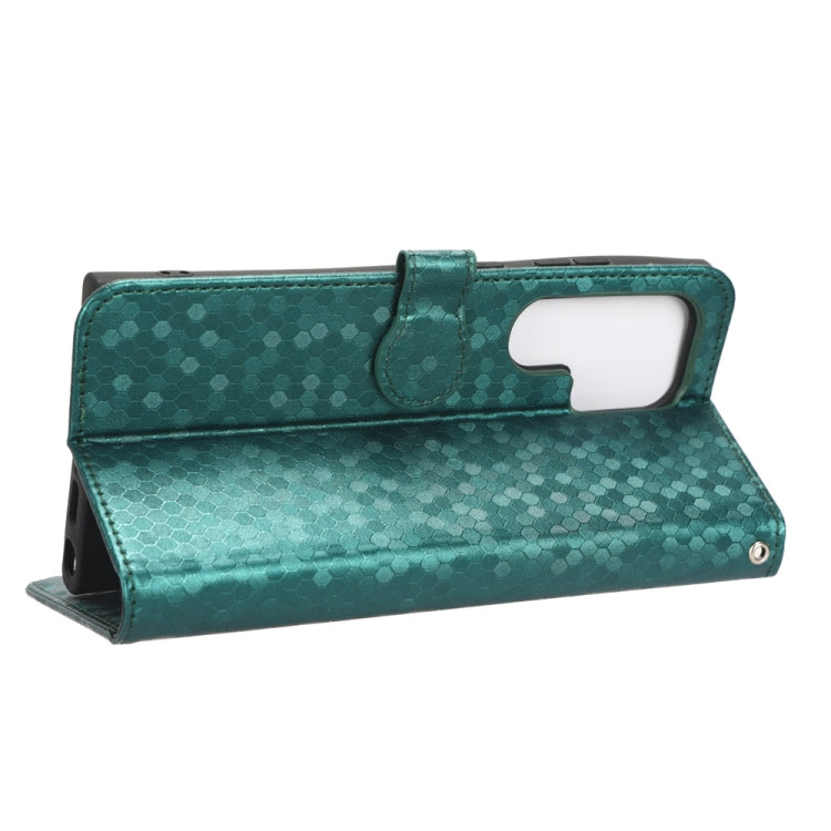 For Samsung Galaxy S23 Ultra 5G Honeycomb Dot Texture Leather Phone Case