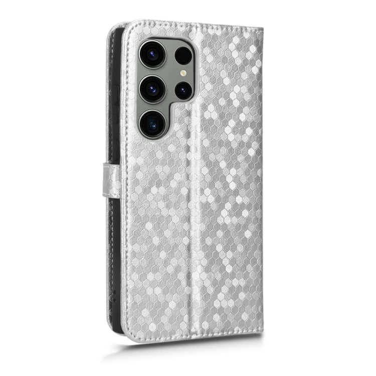 For Samsung Galaxy S23 Ultra 5G Honeycomb Dot Texture Leather Phone Case