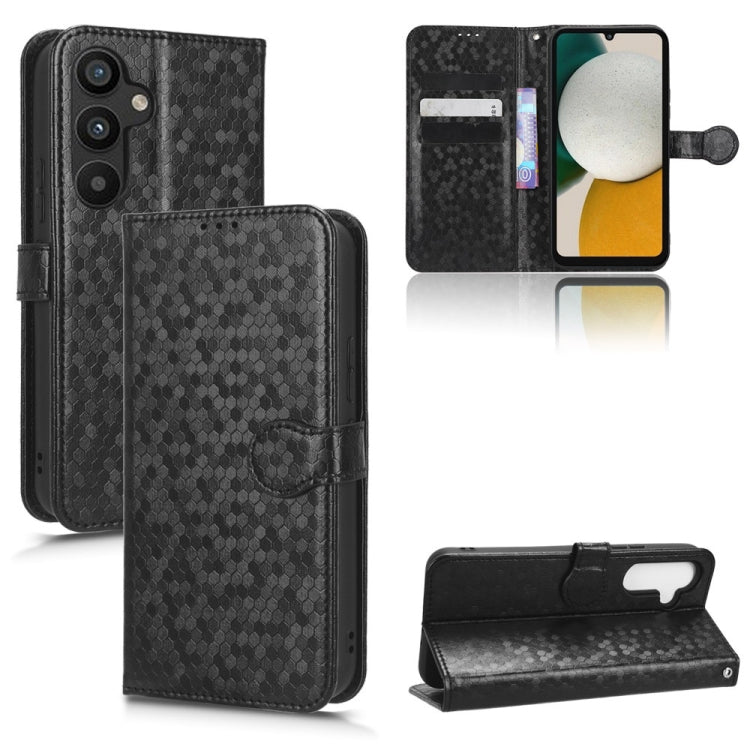 For Samsung Galaxy A34 5G Honeycomb Dot Texture Leather Phone Case