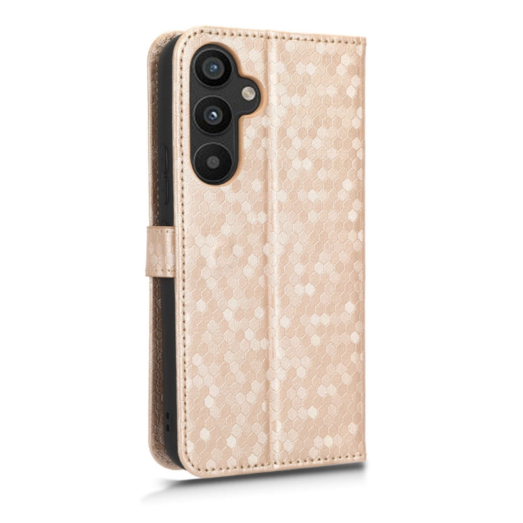 For Samsung Galaxy A34 5G Honeycomb Dot Texture Leather Phone Case