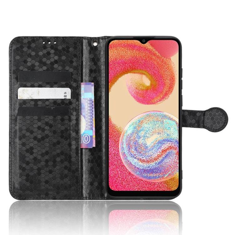 For Samsung Galaxy A04e Honeycomb Dot Texture Leather Phone Case
