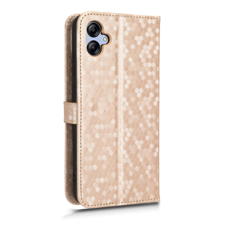 For Samsung Galaxy A04e Honeycomb Dot Texture Leather Phone Case