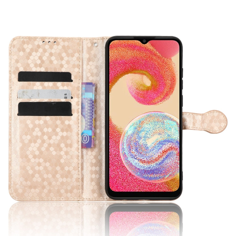 For Samsung Galaxy A04e Honeycomb Dot Texture Leather Phone Case