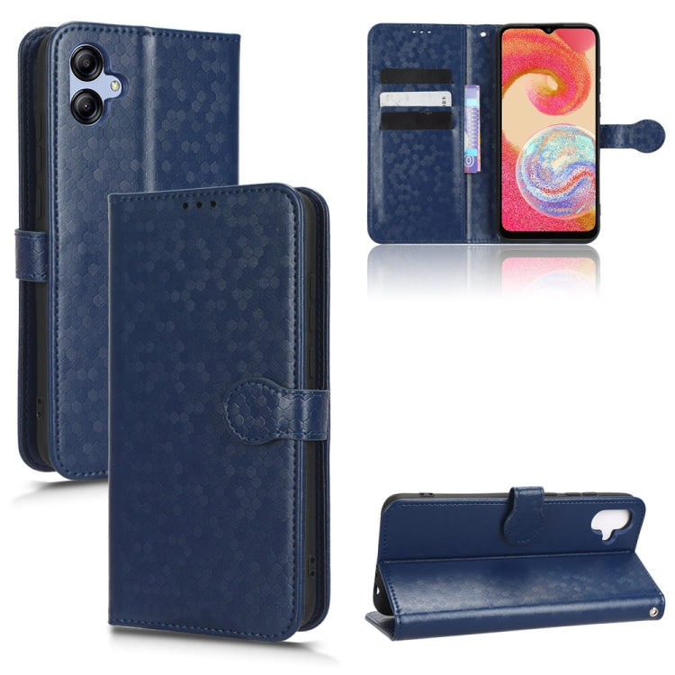 For Samsung Galaxy A04e Honeycomb Dot Texture Leather Phone Case