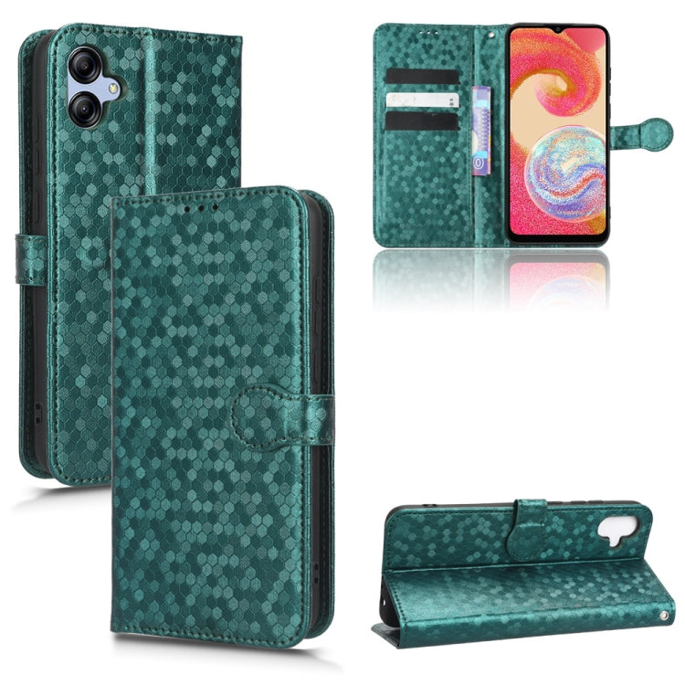 For Samsung Galaxy A04e Honeycomb Dot Texture Leather Phone Case