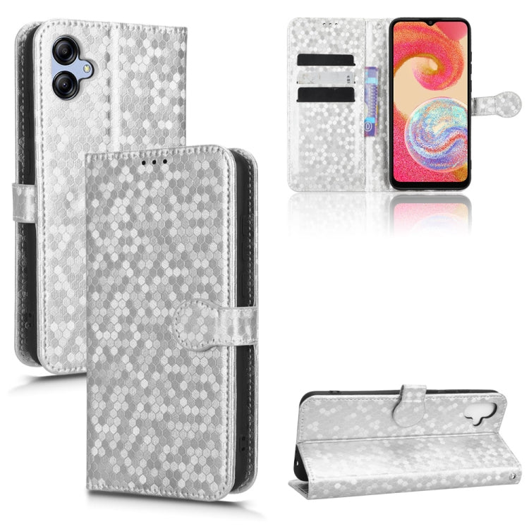 For Samsung Galaxy A04e Honeycomb Dot Texture Leather Phone Case