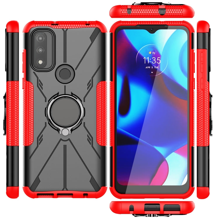 For Motorola Moto G Play 2023/G Pure/G Power 2022 Armor Bear Shockproof PC + TPU Phone Case with Ring
