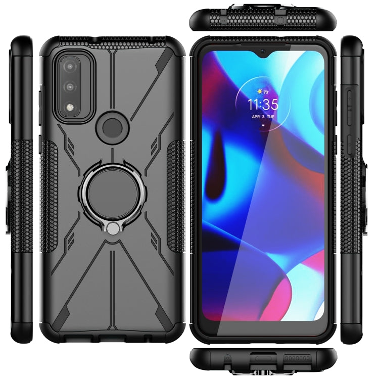 For Motorola Moto G Play 2023/G Pure/G Power 2022 Armor Bear Shockproof PC + TPU Phone Case with Ring