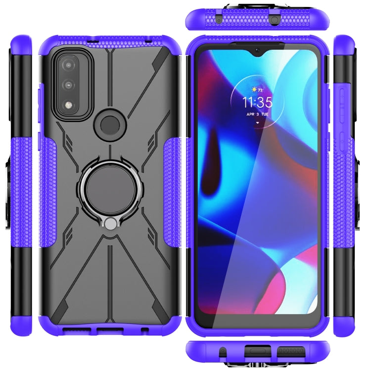 For Motorola Moto G Play 2023/G Pure/G Power 2022 Armor Bear Shockproof PC + TPU Phone Case with Ring